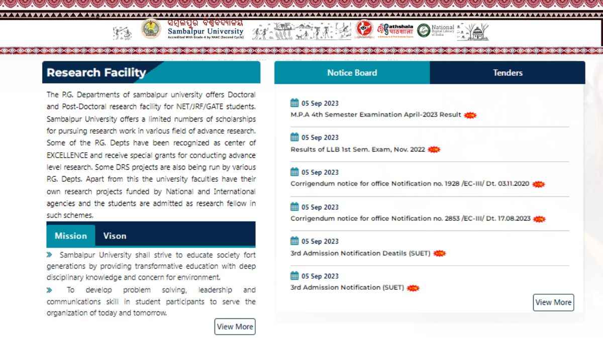 Sambalpur University 2023